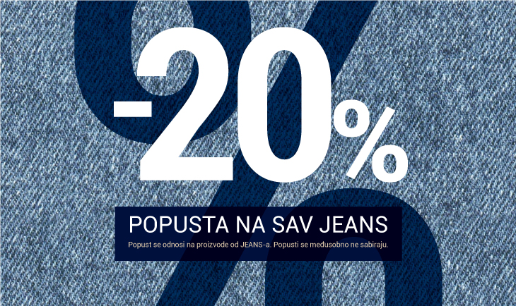 -20% popusta na sav jeans