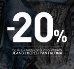-20% popusta na sav jeans i pantalone